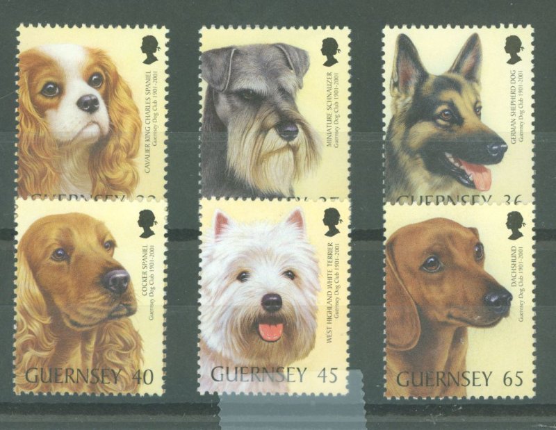 Guernsey #736-741  Single (Complete Set) (Dog)