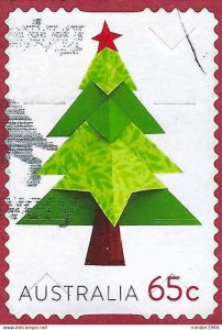 AUSTRALIA 2019 QEII 65c Multicoloured, Christmas-Christmas Tree Self Adhesive...