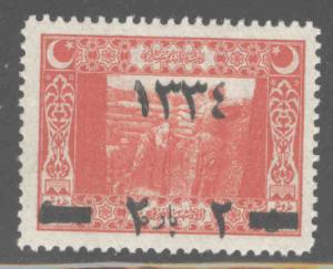 TURKEY Scott 548A MH* 1918 overprint