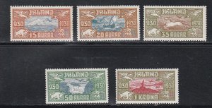 Iceland # C4-8, Scenic Views, Mint Hinged, 1/2 of Hinged Cat.