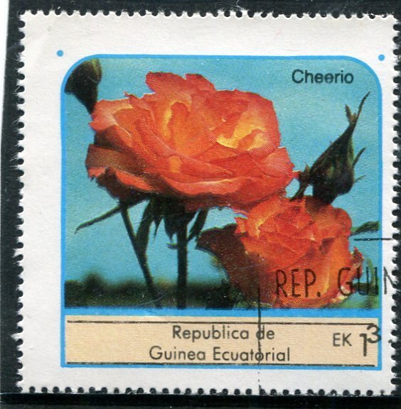 Equatorial Guinea 1976 ROSES CHEERIO 1 value Perforated Fine Used