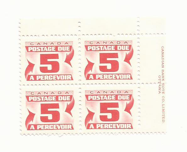 1969 Canada - Block - Postage Due #J32a