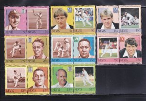 Nevis 383-390 Set MNH Sports Cricket