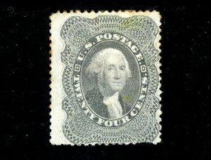 USAstamps Unused FVF US Serie of 1857 Washington Scott 37 OG MHR