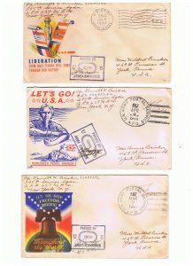 25 Used WWII  used patriotic covers  1942-1944