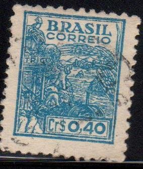 2431 Image of woman - first class international letter rate  Central &  South America - Brazil, General Issue Stamp / HipStamp