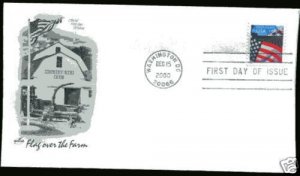 3448 (34c) Farm Flag W/A  Artcraft FDC