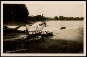 Germany Junkers Float Airplane Duebbendorf Switzerland Stamp  RPPC G75805