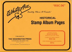 WHITE ACE 2012 US Regular Issue Singles & Coil Pairs Album Supplement RSC-36