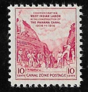 CANAL ZONE 146 10 cents West Indian Labor Stamp Mint OG NH F