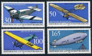 Germany 1638-1641,MNH.Mi 1522-1525. Historic Aircraft,1991.Junkers F13,Zeppelin,