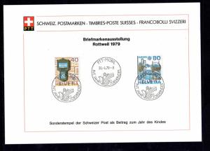 SWITZERLAND #675-676  1979  EUROPA   SOUVENIR CARD  FDC  b