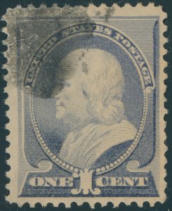 US 212 1 cent Franklin; Used; Fancy cancel -- See details and scans