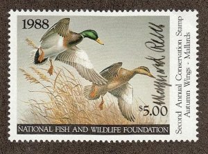 NFWF2 - National Fish & Wildlife Foundation. MNH. OG. Single. A/S  #02 NFWF2AS 