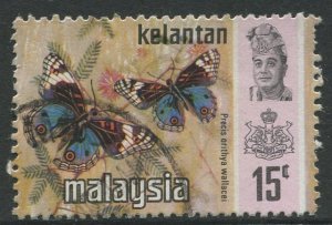 STAMP STATION PERTH Kelantan #103 Sultan Yahya Petra Butterflies Used 1971