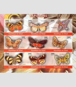 Chad 2004 BUTTERFLIES Sheet Imperforated Mint (NH)