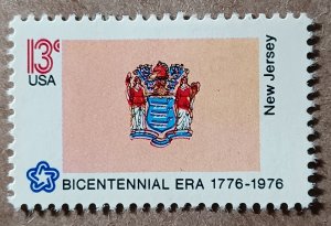 United States #1635 13c New Jersey State Flag MNG (1976)