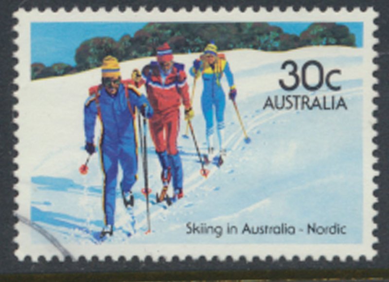 Australia SG 918 Used  Skiing SC# 901 w/first day issue cancel see scan