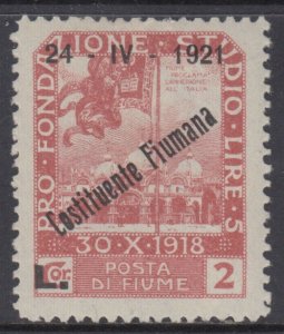 ITALY - Fiume - Sassone n.172 MH* cv 330$
