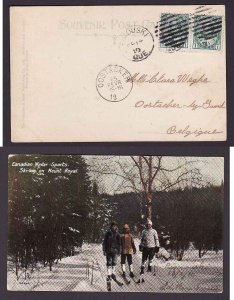 Canada-cover  #7654 - 1c(2) KEVII to Belgium-Rimouski,Que-Fe 14