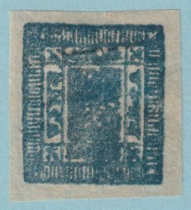 NEPAL 13  USED - 1 ANNA PALE BLUE - THIN - VERY FINE! - NVL