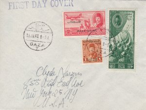 Egypt - Palestine # N1-2 & Egypt # 271, ,  First Day Cover