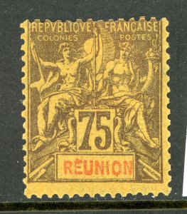 Reunion 1892 French 75¢ Peace & Colonial Scott #51 Mint T530