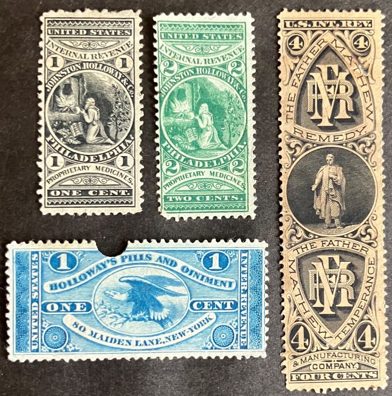 US Private Die Stamps Scott #RS85,124,151-2