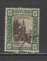 Jamaica Sc 81 1921 4 d Cathedral stamp used