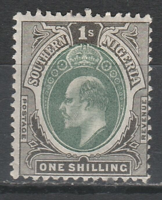 SOUTHERN NIGERIA 1903 KEVII 1/- WMK CROWN CA