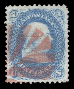 MOMEN: US STAMPS #86 RED LEAF CANCEL E GRILL USED $530 LOT #78268