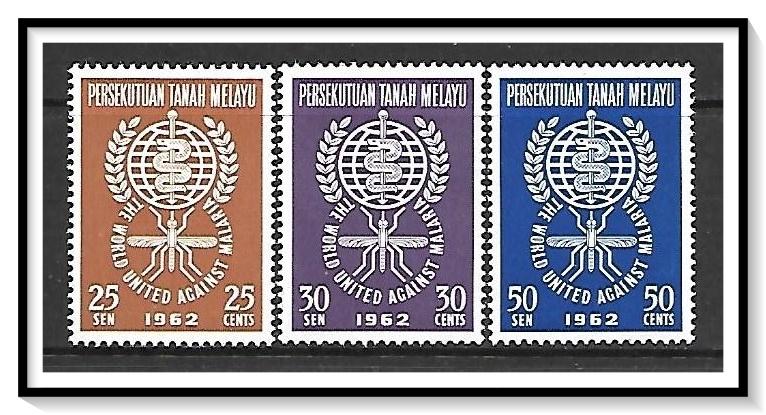 Malaya #102-104 Anti-Malaria Issue Set MNH