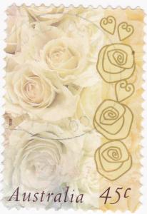 Australia 1998 Greeting Stamp -Champagne Roses 45c used 