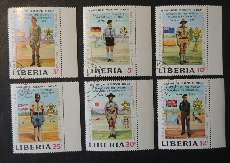 Liberia 1972 scouts children flags used