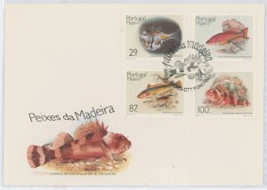 Madeira 133-136 1989 Fish. Marine Life. U/A FDC.