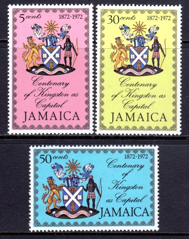 Jamaica 1972 Centenary of Kingston Complete Mint MNH Set SG 362-364