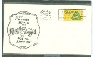 US 1314a National Park, Boerger FDC 9.26.1966, Cinn., OH Cancel, Unaddressed, Lt. Gum Stains