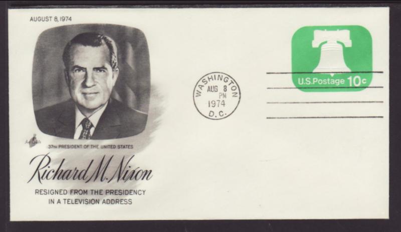 Nixon Resigns Aug 8,1974 Artcraft U/A Cover