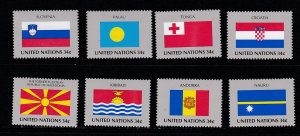 United Nations -  New York # 795-802, Member Nation Flags, Mint NH, 1/2 Cat.