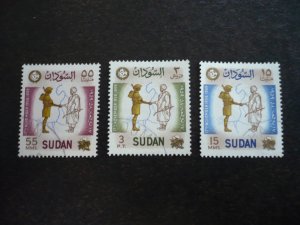 Stamps - Sudan - Scott# 124-126 - Used Set of 3 Stamps