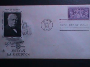 ​UNITED STATES 1953 SC#1022 SECTION OF FTIEZE SUPREME COUNT ROOM FDC-MNH VF