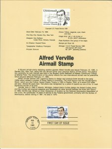 US SP668 Alfred Verville Souvenir Page #C113