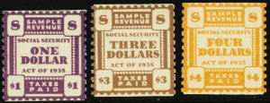 $1-4 Social Security Revenue Essay Coils Mint NH * Stuart Katz