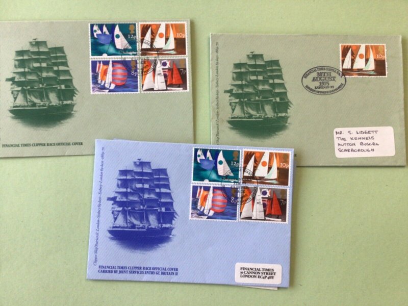 Great Britain  1975 Financial times clipper race covers 3 items   A6165