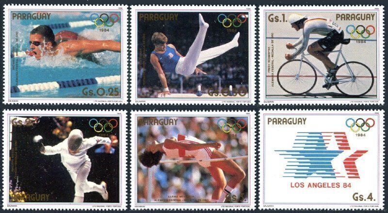 Paraguay MNH 2134A-F Los Angeles Olympics 1984