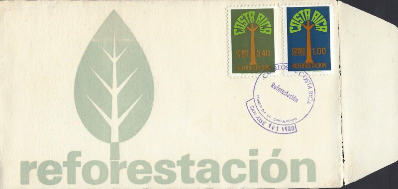 COSTA RICA REFORESTATION Sc C775-C776 FDC 1980