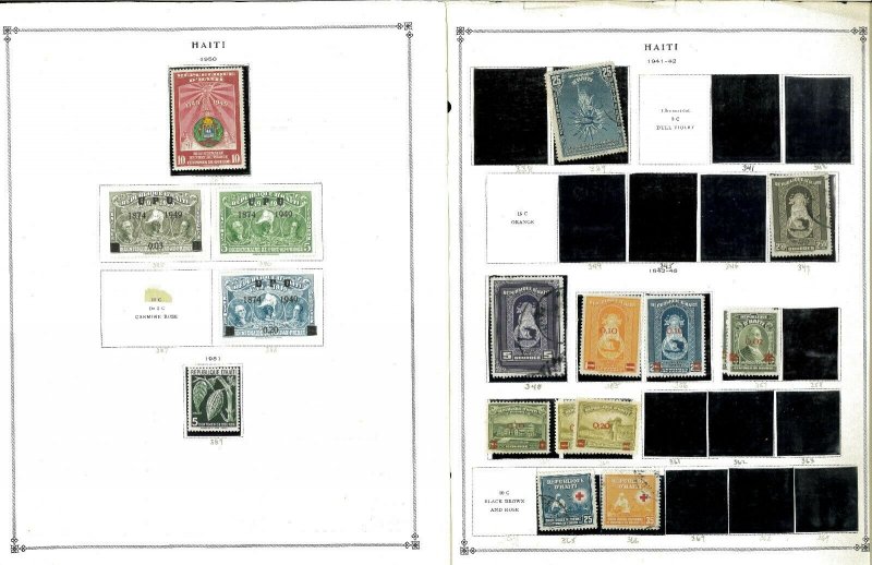 Haiti 1881-1959 M, U & CTO Hinged & in Mounts on Mostly Scott Int. Pages.