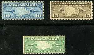 Mint Airs C7-8-9 VF/XFOGNH ⭐⭐⭐⭐⭐⭐