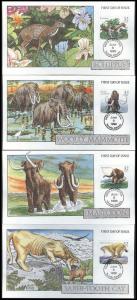 #3077-80 Prehistoric Animals Collins FDC Set