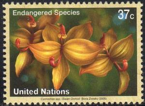 UN (New York) 877 - Mint-NH - 37c Swan Orchid (2005) (cv $1.10)